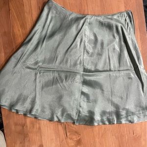 Satin Skirt - Light Green